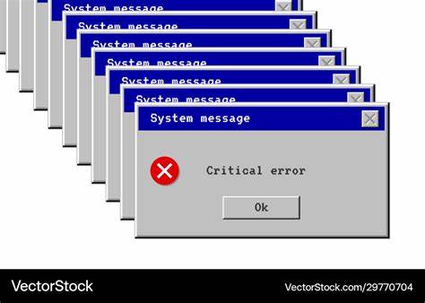 Error Message on a Computer Screen